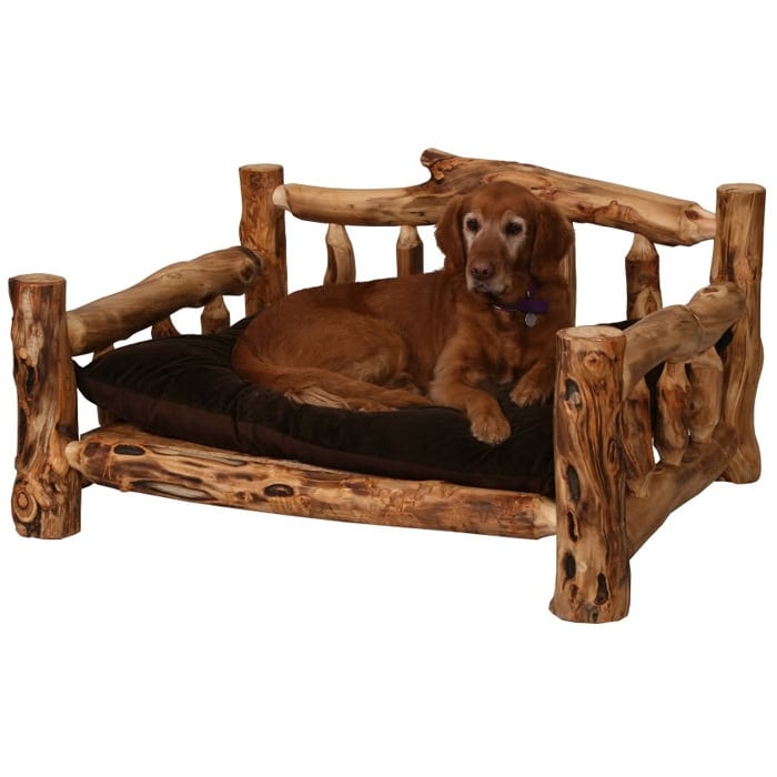 Cedar Log Pet Bed 
